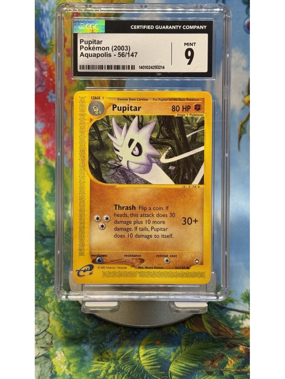 Pupitar Pokémon Aquapolis 56/147 2003 CGC 9